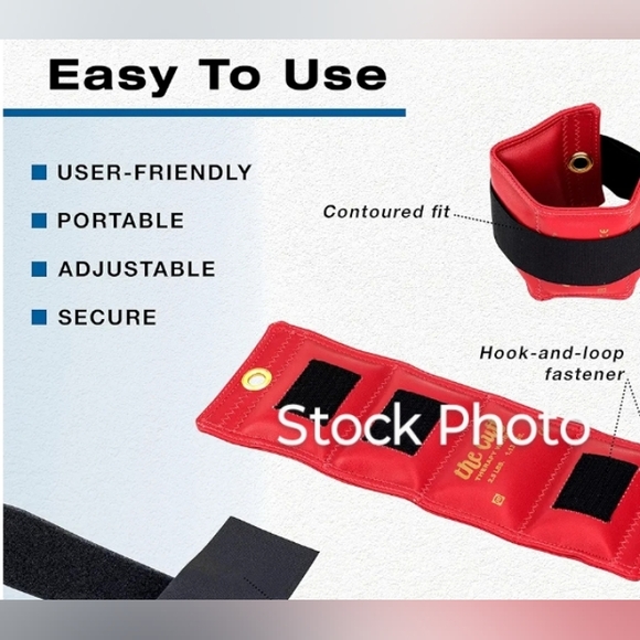 The Cuff Ankle Weights - Set of Two Cuff Weight, 2lb each White with Bla… - Picture 6 of 11